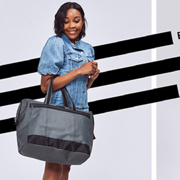 🆕 Duffle Bag Travel Carry On Overnight Tote GY/BK - Picture 5 of 7